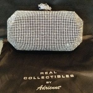 Crystal clutch with panther clasp